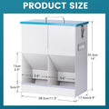 Automatic Cat Feeder for 2 Cat, 42cups/10L Automatic Pet Feeder for Dogs and Cats, Multiple Cats Feeder Outdoor Large Ca