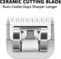 KBDS Detachable Ceramic Pet Clipper Blades,Size-10 Blade Compatible with Most Andis,Oster,Wahl A5 Clippers,Made of Ceramic Blade Cutter and Carbon Steel Blade,1/16'' Inch 1.5mm Cut Length