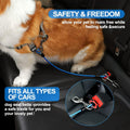 Dog Seat Belt Harness for Car,2pcs Dog Seatbelt of Coated Wire Leash Safety Restraint,No Chew Tether Cable Vehicle Dogs 