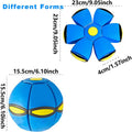 2PCS Goat Ball Toy with 3 Lights, Interactive Flying Saucer Disc Ball for Goat Dog Horse Enrichment Play Toy for Farm Sh