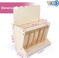 Pet Wooden Hay Feeder for Rabbits, Guinea Pigs, and Chinchillas
