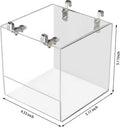 Suremita Hanging Bird Bath Cube Bird Bathtub Bath Shower Box Bowl Cage Accessory for Small Bird Canary Budgerigar Parrots Crested Myna Cockatiel