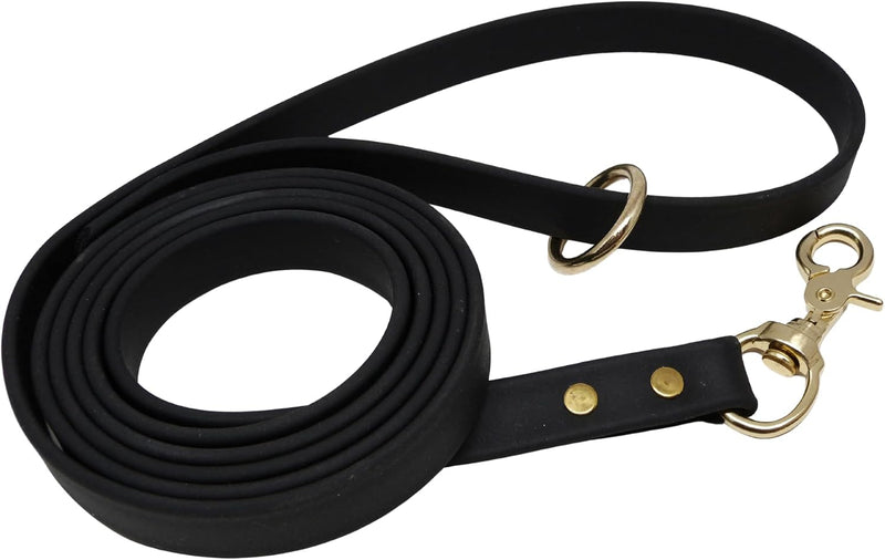 JIM HODGES DOG TRAINING Gummy K9 Dog Leash, Biothane, Dog Training Leash, Made in The USA, 6 Feet, Various Sizes & Colors (5/8, Black)