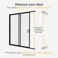 Hakuna Pets V2 Patio Pet Door Screen Insert Panel for Sliding Doors, Fits Door Track Min Ht 55.12" to Max Ht 84.25",UV R
