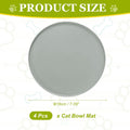 4Pcs Cat Food Mat,Silicone Pet Feeding Mat Waterproof 7x7In