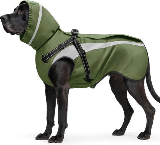 Dog Raincoat Waterproof Raincoats for Dog Reflective Dogs Rain Jackets with Hood Hoodie Pet Rain Poncho Coat for Small M