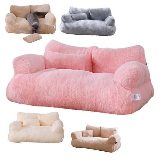 Cat Sofa Bed Pets Cute Couch,Medium Dog, Large Cat Sofa Pet Bed cat Supplies for Indoor (Pink, Medium)