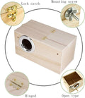 PINVNBY Parakeet Nesting Box Bird House Wood Breeding Box Parrots Mating Box for Lovebirds Budgie Finch Cockatoo Canary and Medium-Sized Birds(S)