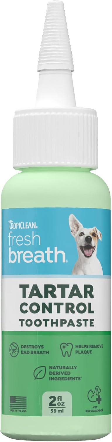 TropiClean Oral Care Brushing Gel for Dogs & Cats| Dog Toothpaste | Pet Dental Gel | Dog Teeth Cleaning Use with Pet Toothbrush | 2 oz