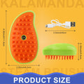 Cat Steam Brush, 3 In 1 Steamy Pet Brush, Silicone Massage Dog Hair Remover Comb, Spray Mist Grooming for Indoor Kittens
