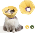 Cat Cone Collar Soft - Adjustable Recovery Collar for Cats & Small Dogs,Cute Waterproof E-Colar to Stop Licking & Scratc