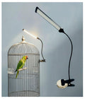 KINGYEENUO Full Spectrum LED Bird Cage Light, 10 Brightness Levels & 3/9/12H Timer - 105 LED Beads for Natural Environment Simulation, Safe for Hookbill Birds, Easy Install Lighting Fixture Combo Kit