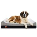 Laifug Orthopedic Memory Foam Extra Large Dog Bed Pillow(60"x48"x7", Slate Grey) Durable Water Proof Liner & Removable Washable Cover & Smart Design