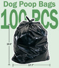 FUSBUNTY Pooper Scooper Swivel Bin & Rake with 100 Waste Bags, Dog Pooper Scooper with Bag Attachment for Large Medium Small Dogs, Poop Scooper with Lid for Lawn Yard Dog Kennel