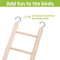 10 Pcs Wood Step Ladder for Bird, 3-10 Step Hanging Bird Ladder Parrot Cage Climbing Toy & Cylindrical Support for Parak