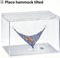 Bearded Dragon Hammock Swing, Hanging Reptile Bed Lounger for Lizard Terrarium Gecko, Suction Cup Tank Accessory for Gla