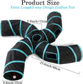 Upgraded Cat Tunnel Toy with 5 peek-a-Boo Windows, Large 4-Way Maze Tube