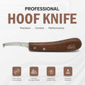 Equine Care Right-Handed Short Blade Hoof Knife for Horse Hoof Trimming