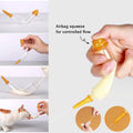 LogFaadCoi Glass Banana-Shaped Pet Feeding Bottle | Adjustable Flow Nipples 1-2-3 Holes + Press Valve | Includes 3 Nipples & Cleaning Brush | Leak-Proof, Easy-to-Grip Kit for Kittens & Puppies