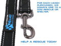 Max and Neo Reflective Nylon Dog Leash - We Donate One for Every Sold (Black, 6ft)