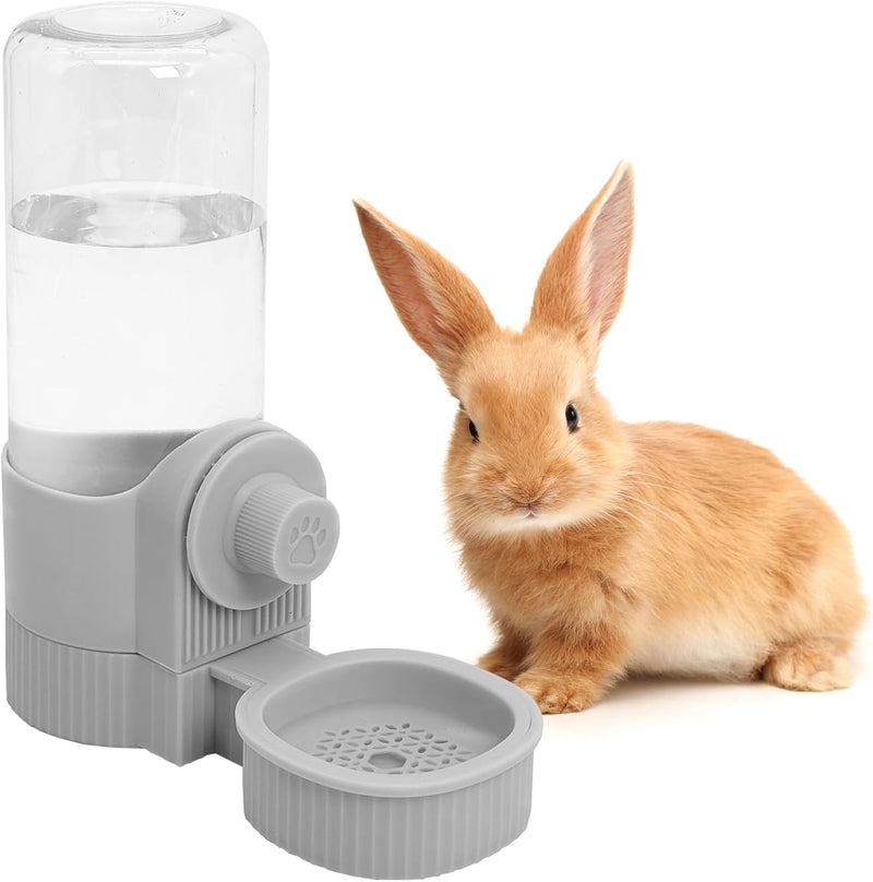 Fhiny Rabbit Water Bottle, 18oz Hanging Guinea Pig Water Bottle No Drip Gravity Automatic Bunny Water Dispenser for Cage