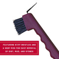 Weaver Equine Hoof Pick with Brush, Durable Compact Horseshoe Picks with Plastic Handle, Equine Supplies for Horse Shows
