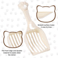 COMNICO Cat Litter Scoop, Durable Plastic Kitty Litter Sifter Scooper with Wide Slats Comfy Handle Deep Shovel Pooper Lifter Captures All Clumps for Easy Sifting Pine Pellets Box (Milky White)
