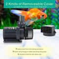 Hygger 2650GPH Quiet Submersible and External 24V Water Pump, with Controller (30%-100% Settings), Powerful Return Pump 