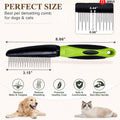 Dog Comb for Shedding & Dematting, Rotating Pins, Undercoat, Cats & Doodles