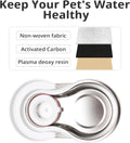 Baofum 8Pcs Gravity Pet Water Fountain Filters, Automatic Pet Waterer Replacement Filters for 3.6L/4.6L/6L/8L Dog Water Dispenser(8 Filters with 1Brush)
