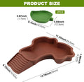 3 Pcs Reptile Bathing Pool Set, Reptile Feeding Dish Water Bowl with Ramp, Reptile Habitat Accessories for Tortoise, Tur