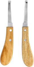 QWORK Hoof Cutter Set, Left and Right Hand Shaped, Stainless Steel