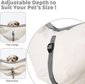 NATUYA Dog Sling Carrier for Small Dogs - Adjustable Padded Strap & Waterproof Lightweight Puppy Travel Bag with 3 Storage Pockets, White Grey