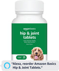 Amazon Basics Dog Hip & Joint Daily Chewable Tablets, with Glucosamine, MSM, and Chondroitin, Duck Flavored, 120 Count (Previously Solimo)