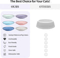 Selamica 6 Inch Ceramic Cat Bowls, Set of 6