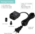 hygger Ultra Quiet 53GPH (200L/H, 3W) Submersible Mini Water Pump Comes with 2 Nozzles, for Aquariums, Fish Tank, Founta