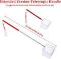 3 Inch Aquarium Net, Fish Net for Fish Tank with 8.6" to 39" Long Extendable Stainless Steel Handle Red Small Square Fin