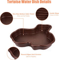 Petmolico Large Reptile Water Dish Non-Slip Bottom Habitat Accessories