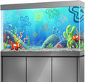 Aquarium Background Stickers for 5-9 Gallon Tanks, Cartoon Underwater Self-Adhesive Fish Tank Reptile Terrarium Decor Po
