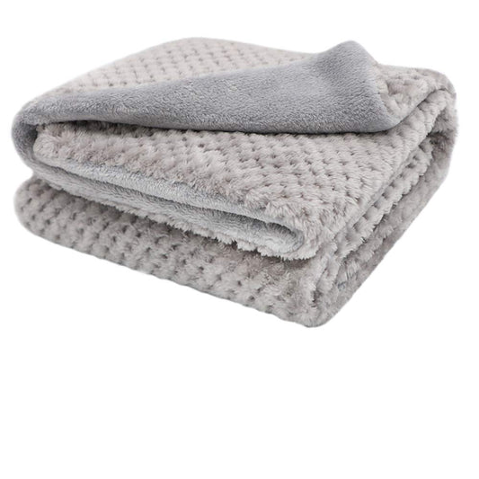 furrybaby Premium Fluffy Fleece Dog Blanket, Soft and Warm Pet Throw for Dogs & Cats(32x40inch, Grey)