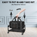 Petskd Foldable Wheel Base Cart for 18" L×11" W & 17" L×11" W Pet Carrier