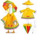 Porch Goose Raincoat Outfits - 23 Inch Porch Goose Statue Clothing