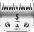 Andis 72640 UltraEdge Skip-Tooth Blade, Size 5, 1/4in Cut, Chrome