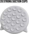 Slowpaw Silicone Cat Slow Feeder Bowl with Suction Cups - Interactive Puzzle Toy to Reduce Overeating in Kitty(Gray, 1 Cup)
