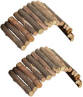 PIVBY Hamster Bridge Wooden Mouse Ladder Natural Rat Chew Rodents Toys for Chinchillas Guinea Pigs Hamster Mouse Rat Sma