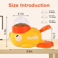 2-in-1 Cat Puzzle Treat Dispenser, Dog Snack Dispenser Toy, Duck Pet Feeder, Slow Feeder, Duck Shape, Suitable for Cat a