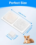 MyfatBOSS 12+12 Pack Dog Water Bowl Filter Replacement for Large Dogs Compatible with 3.4Gal/13L Pet Fountains, Carbon Filters and Sponge Filters for Dog Fountain Water Bowl, Pet Water Filter