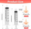 Pet Feeding Syringe, 2 Pcs Puppy Kitten Nursing Syringe with 10 Pcs Nipple, Silicone Feeding Tools for Newborn Animals P