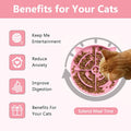 YINEYA 2 Pcs Silicone Slow Feeder Cat Bowl, Cat Slow Feeder for Food Training, Interactive Puzzle Bowls for Puppy, Kitten Dishes to Prevent Overeating, Treat Toys Suitable for Dry and Wet Food