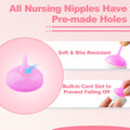 Xuanda Kitten Bottle Feeding kit with Feeding Nipple and Syringe, Soft Silicone Nursing Pet Feeding Bottle, Ventilation Valve Resistant Tearing for Small Puppies, Kittens, Rabbit (M Nipple-Pink)